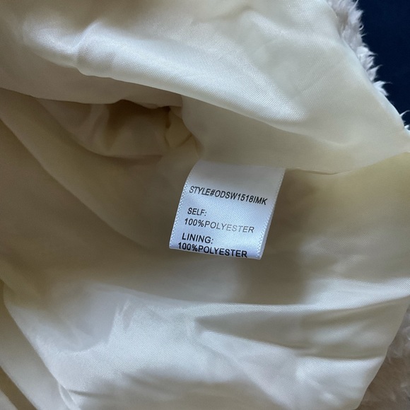 🆕AE Studio Polar Fleece Snap Front Jacket Cream - Picture 6 of 8